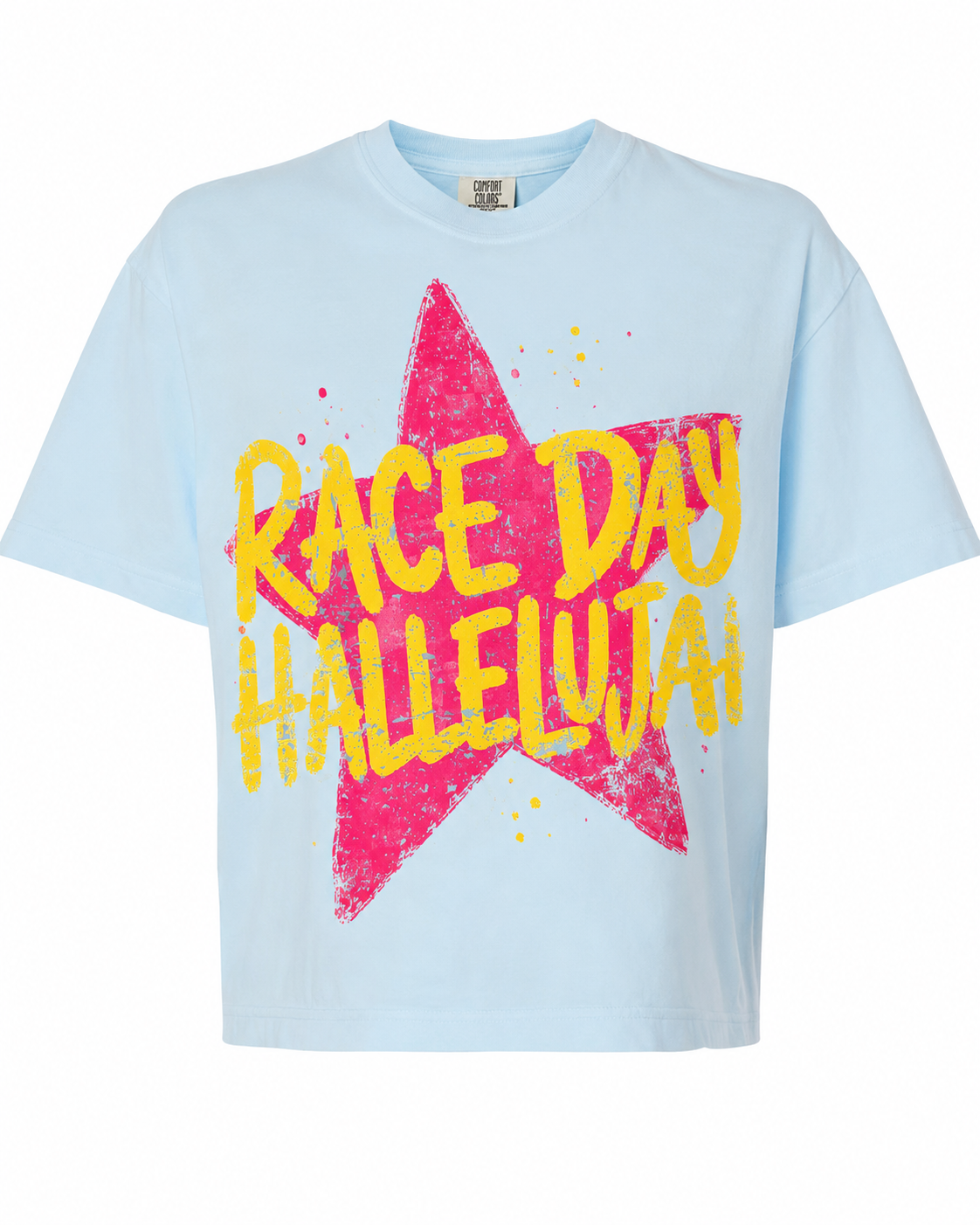 "Race Day Hallelujah" Crop Tee