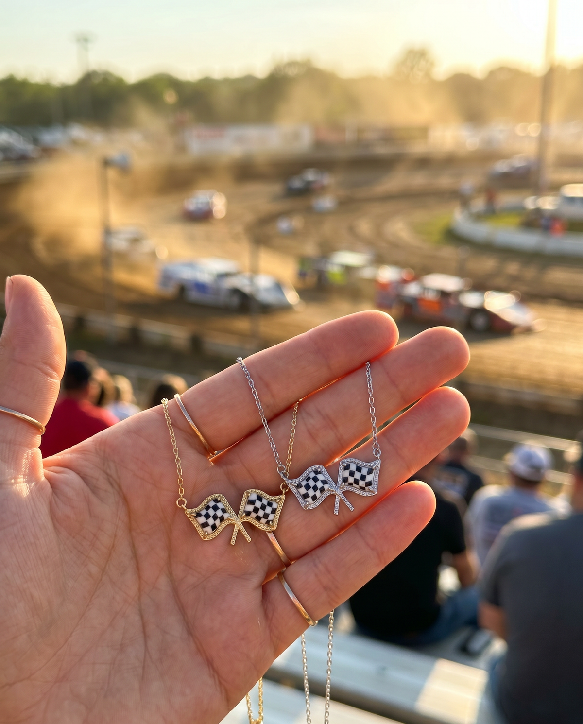Checkered Flag Necklace
