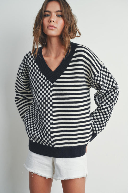 Pole Position Patchwork Sweater