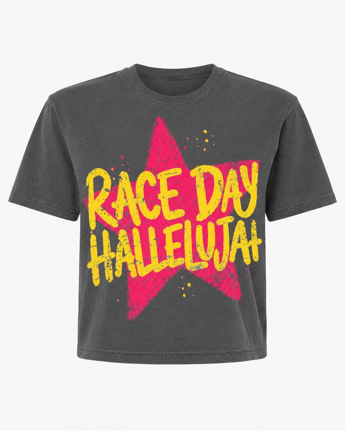 "Race Day Hallelujah" Crop Tee