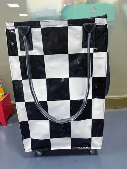 Checkered Star Rolling Tote – Checkered Edition