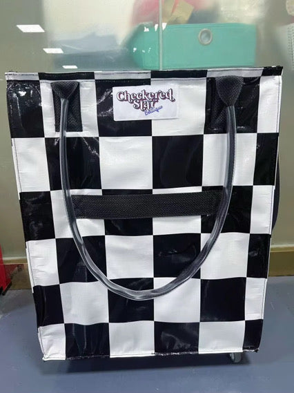Checkered Star Rolling Tote – Checkered Edition