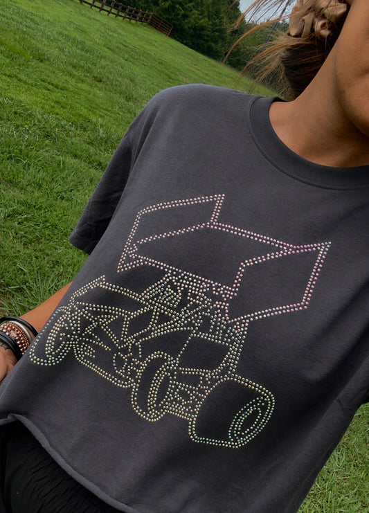 Rhinestone Sprint Car T-Shirt