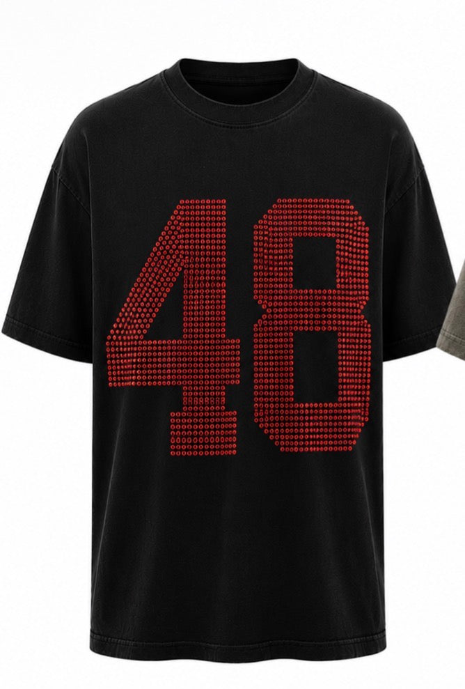 Custom Rhinestone T-shirt (Letters/Numbers)