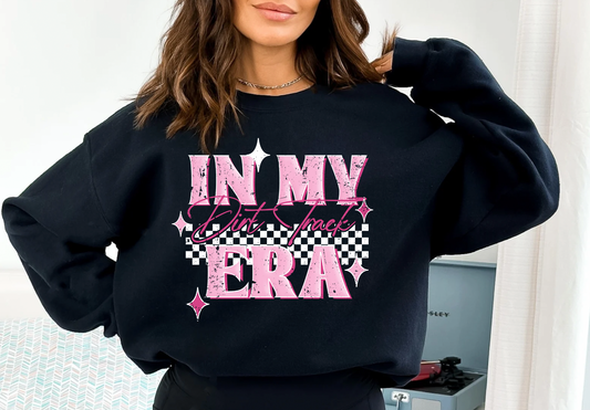 In my Dirt Track Era Sweatshirt