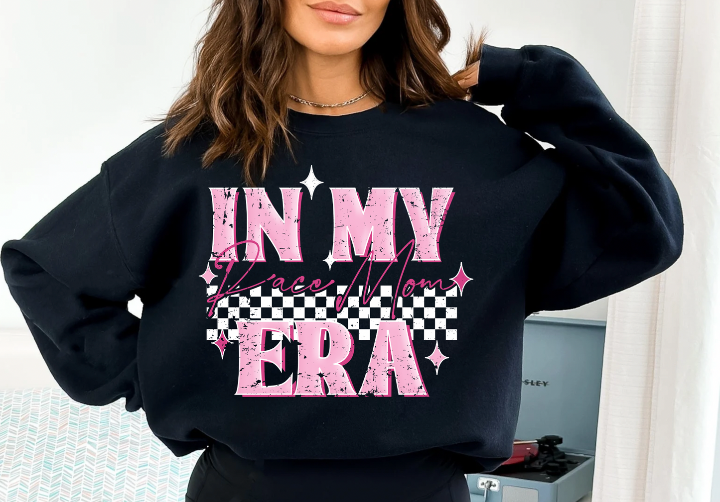 In my Race Mom Era Sweatshirt