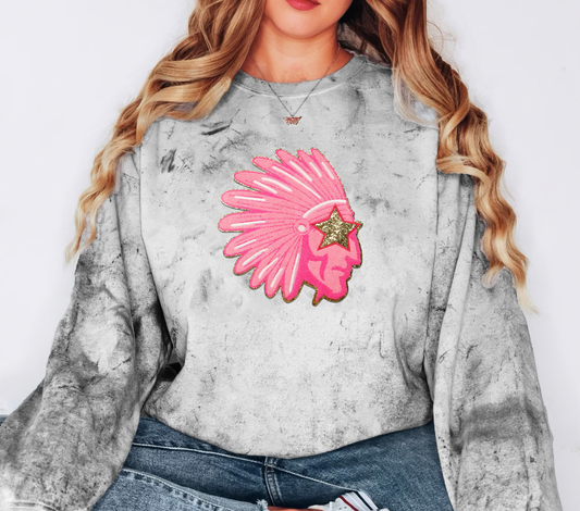 Indian Chenille Patch Comfort Colors Sweatshirt