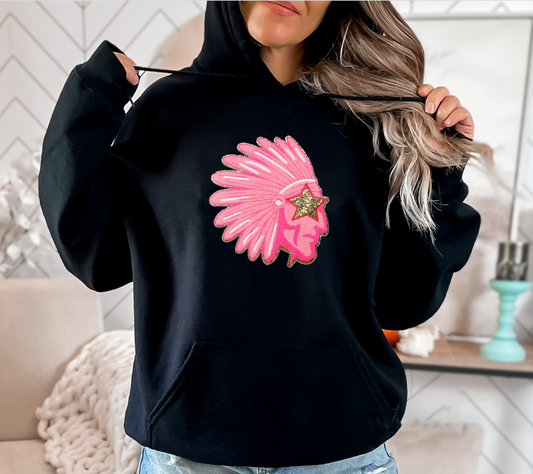 Indian Chenille Patch Heavy Blend Hoodie
