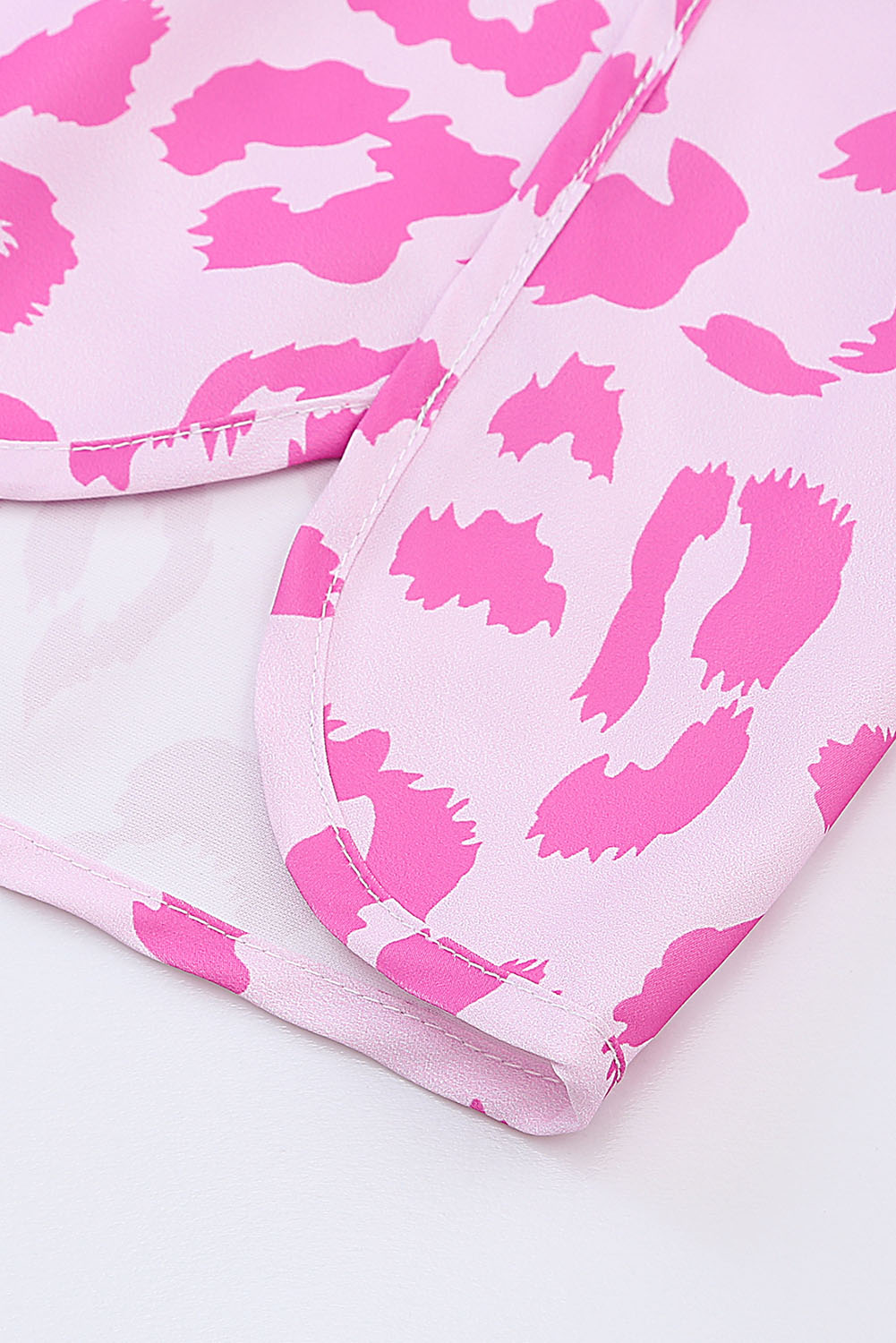 Patterned Elastic Waist Shorts
