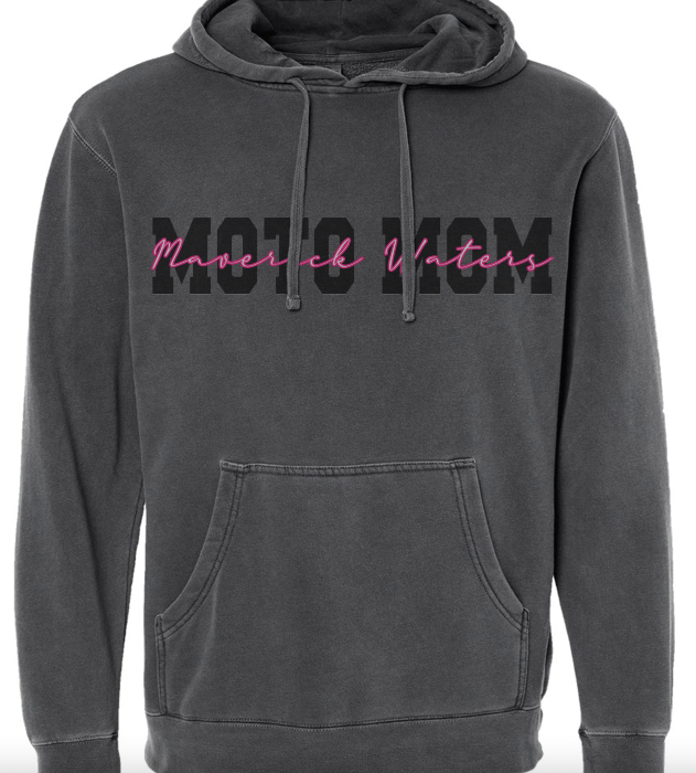 *PERSONALIZED* Pigment Dyed Moto Hoodie