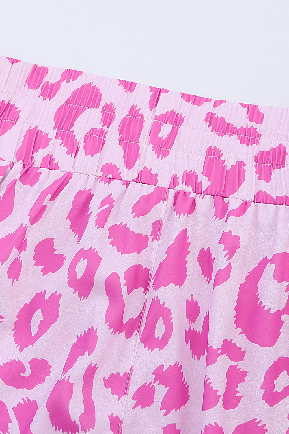 Patterned Elastic Waist Shorts