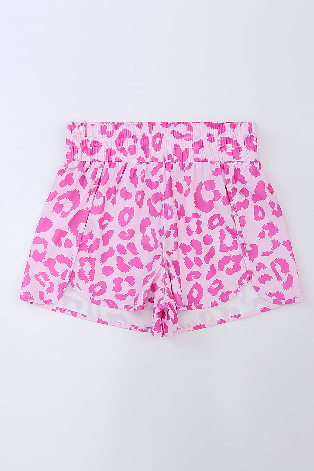 Patterned Elastic Waist Shorts