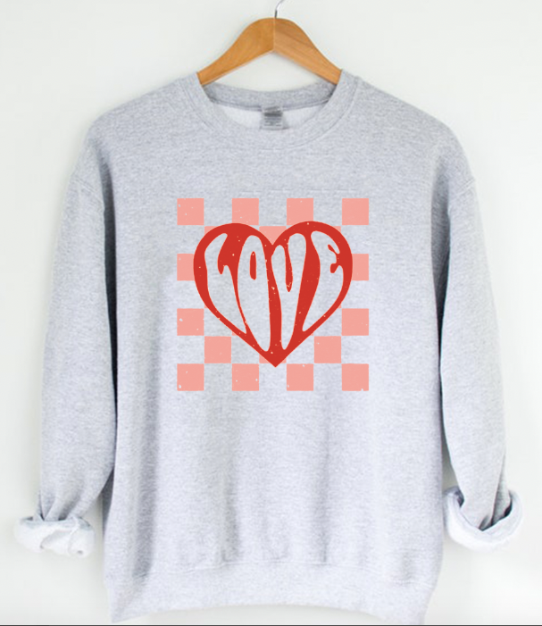 Checkered LOVE Top