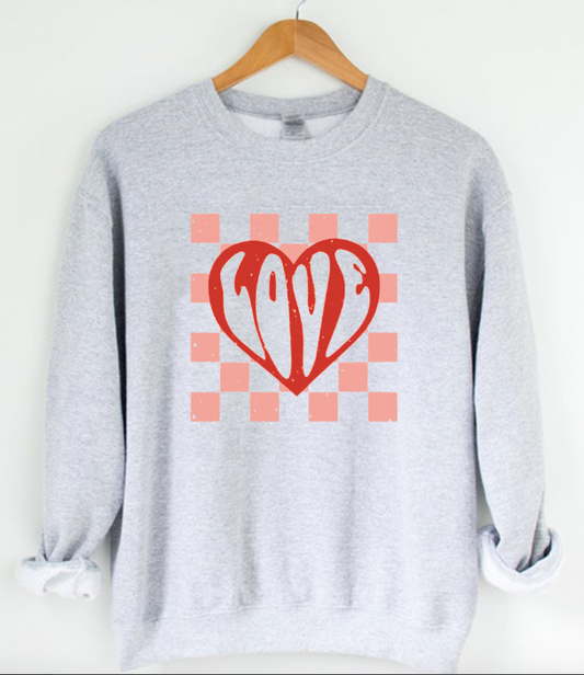 Checkered LOVE Top